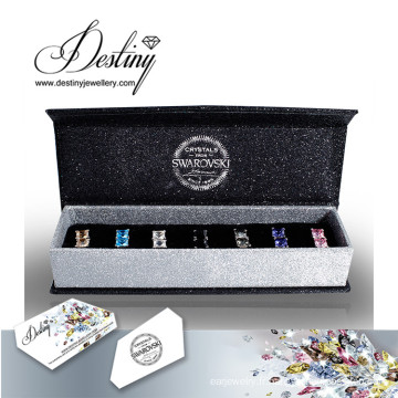 Destin bijoux cristal de Swarovski 7 jours Princess boucles d’oreilles